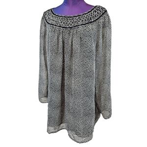 Coldwater Creek Snakeskin Print Chiffon Blouse Size 2X 20/22 Women's Plus‎ E2